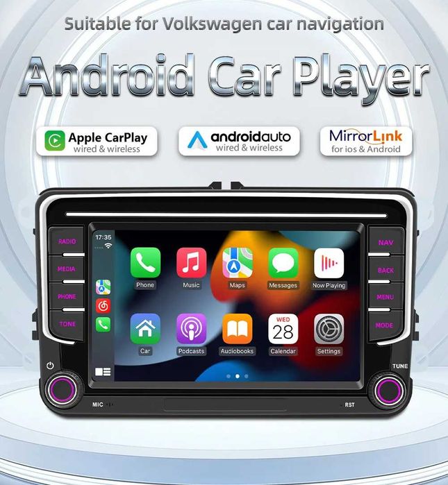 Navigatie Android 2GB+32GB VW GOLF 5 6 PASSAT B6 CC B7 SEAT SKODA