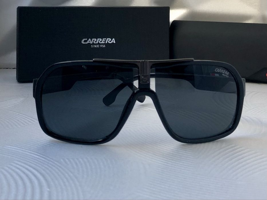 Мъжки слънчеви очила маска carrera 2 цвята черни