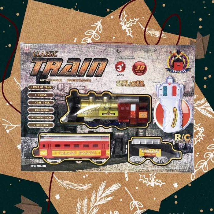 Влак с дистанционно управление и Светлина 420см релси, детско влакче