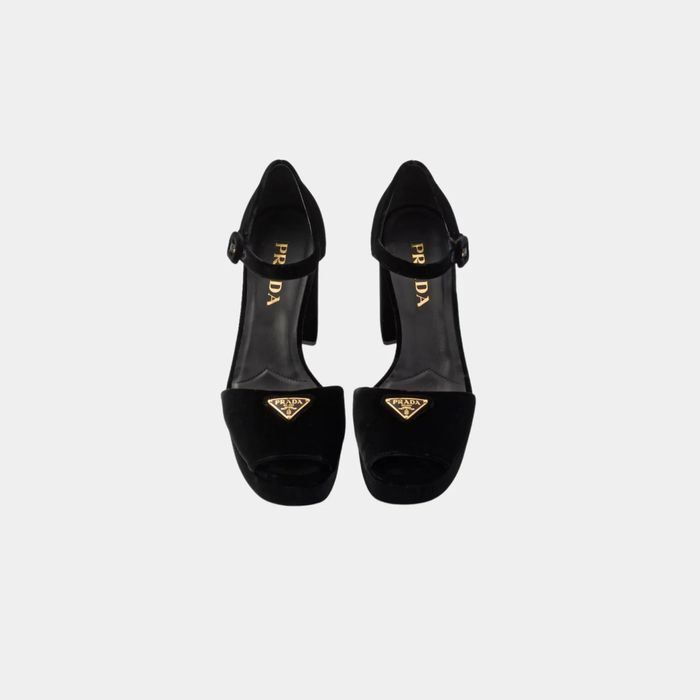 Prada heels- black velvet