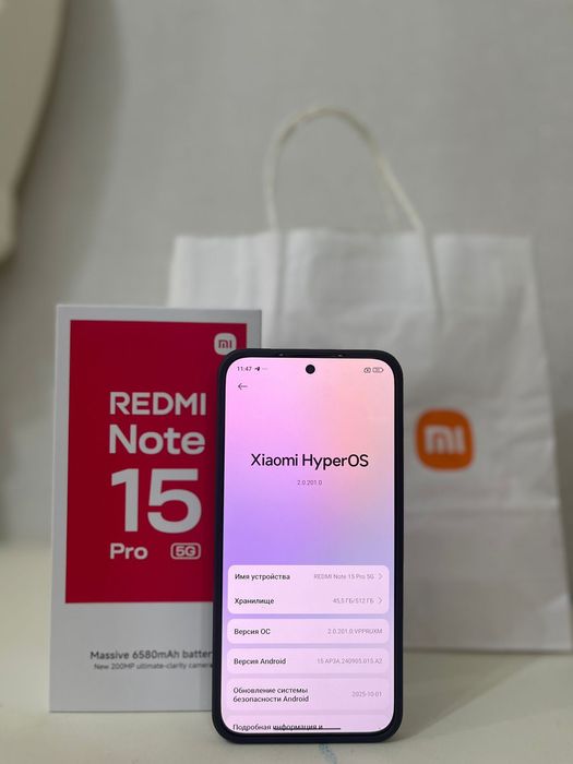 Новенький Xiaomi note 15 Pro 12/512ГБ