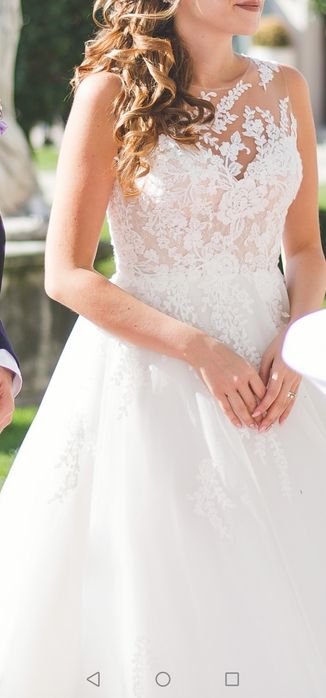 Rochie de mireasă Oropesa White One Barcelona, 36/38, transport inclus