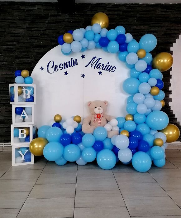 Arcada baloane, Majorat, Cifre volumetrice luminoase 18, Botez, Nunta,