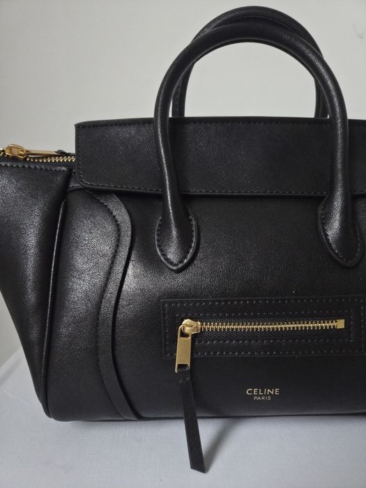 Celine little luggage in supple shiny lambskin