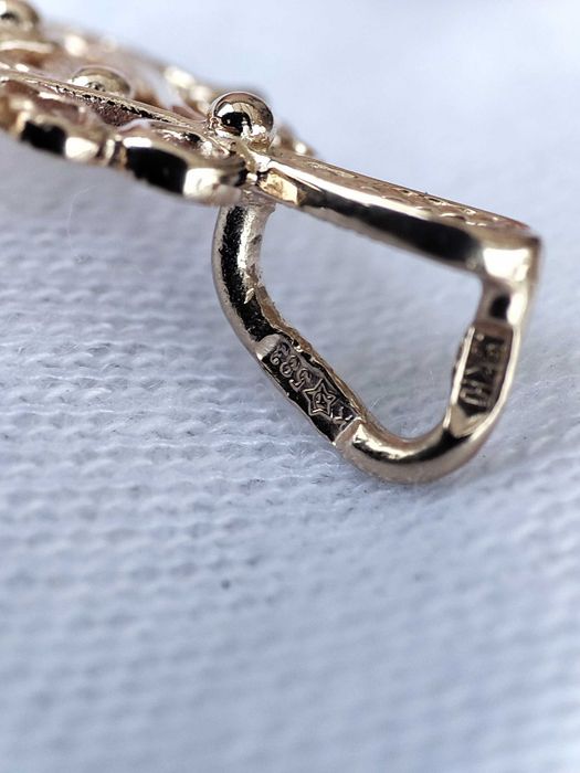 Pandantiv Aur retro 583 14K Rusia Rusesc Traditional Aur Rusesc Unicat