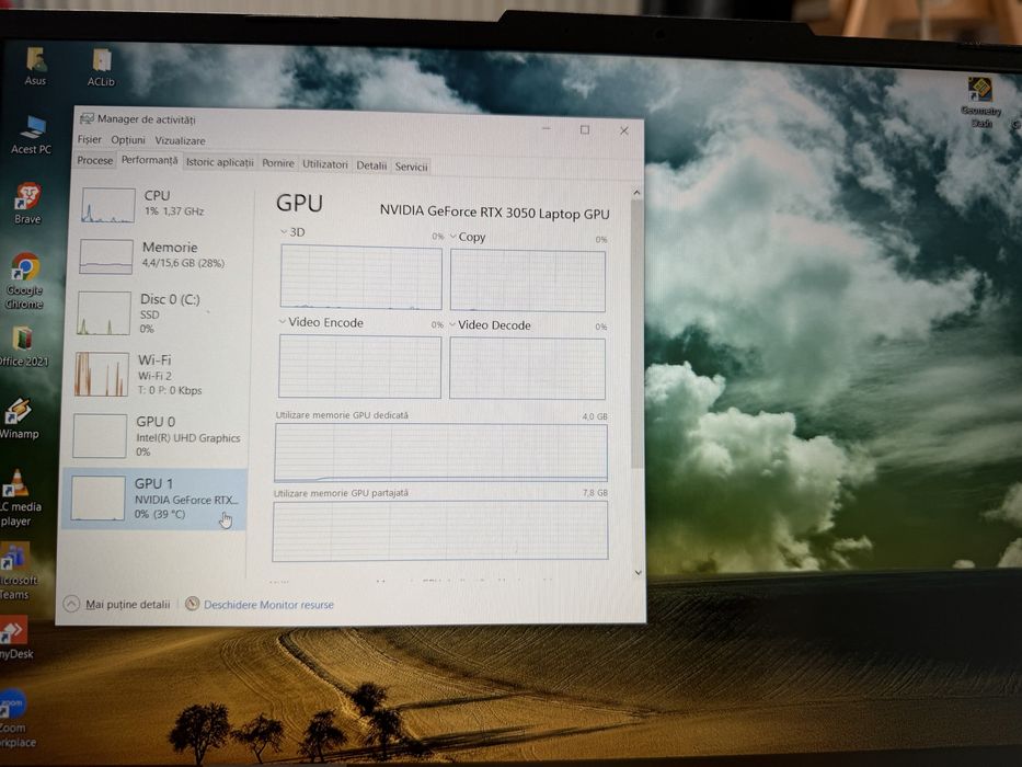 Laptop ASUS 15 FHDI5-12500H 16GB ram 512GB stocare RTX3050