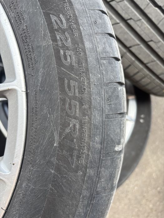 Оригинални лети джанти за Audi Allroad 5x112 17 с нови летни гуми Hankook 225/55/17 ДОТ2024г