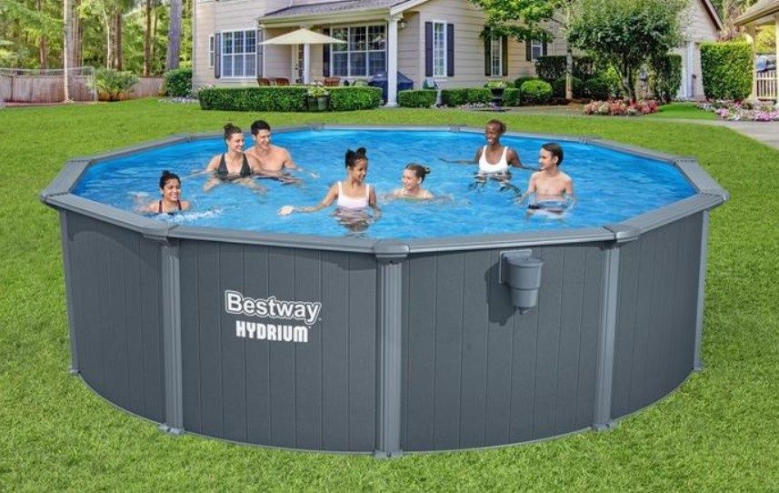 НОВ! Лукс басейн метал HYDRIUM BESTWAY 4.88м-1.30м 2г гаранция