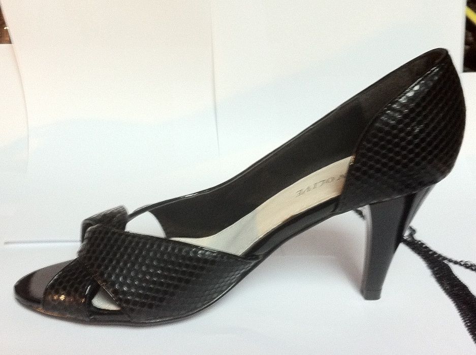 Черни дамски летни обувки + подарък колие