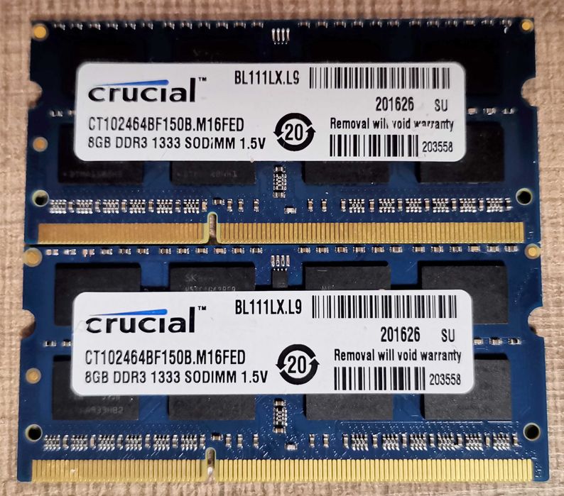 RAM SОDIMM памет 16Gb (2x 8Gb) DDR3 1333Mhz CL9, 204 pin, 1.5V