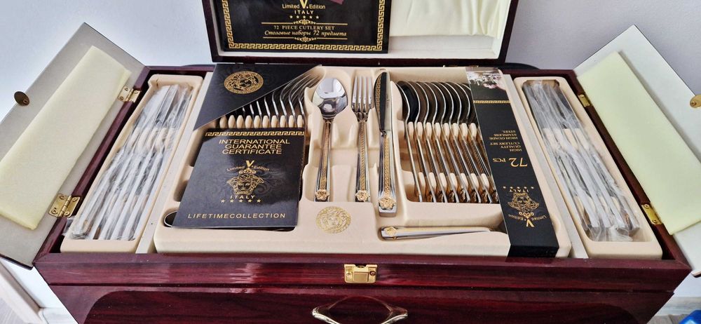 Прибори за хранене с позлата - Versace Limited Edition - 72 части