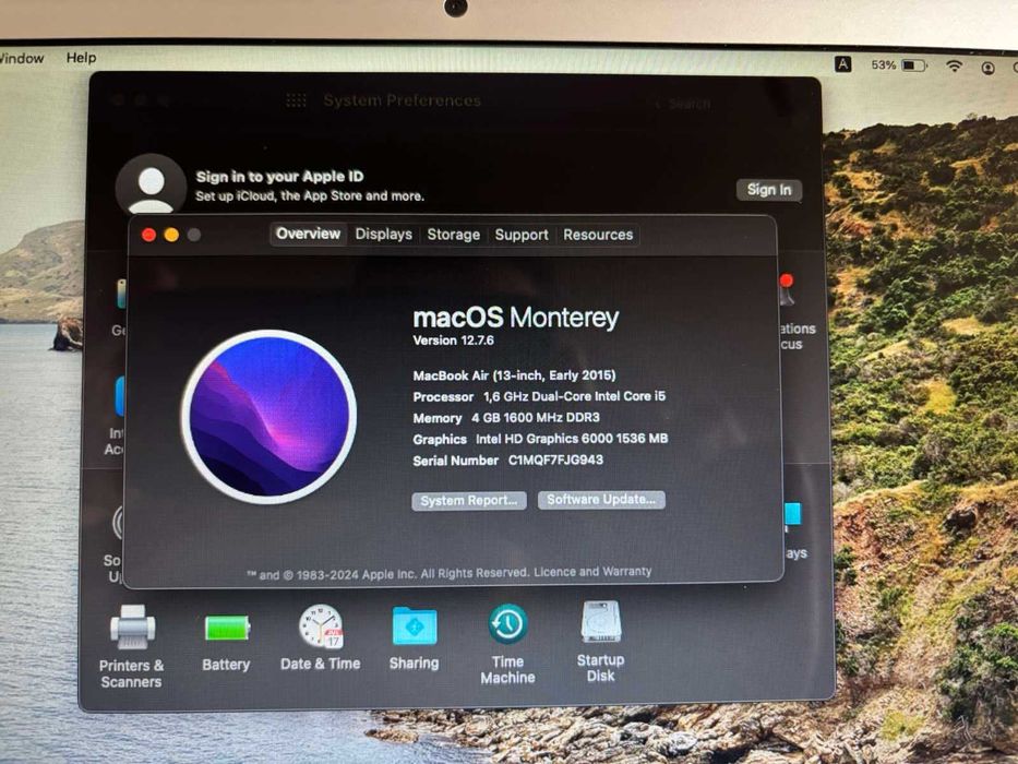 Macbook Air 2015 (Intel Core i5/4GB RAM/128GB SSD)