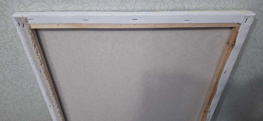 Картина акрилом "Закат в горах", холст 70×50 см