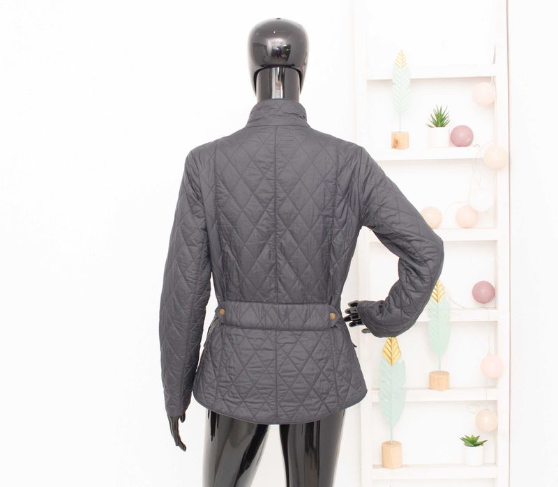 BARBOUR Flyweight Cavalry Quilt оригинално дамско яке синьо-сиво S