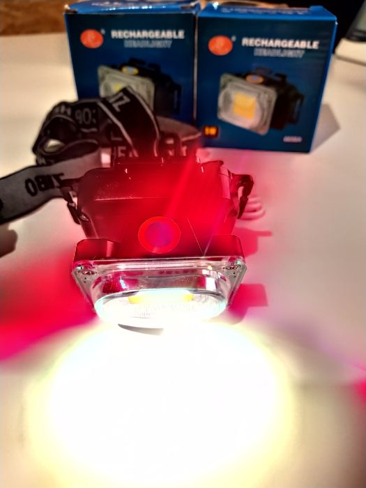 Lanterna reincarcabila de cap cu Led Cob Mare 2.5 cm Lumina Alba 5W