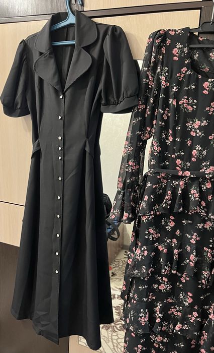 Черное коктейльное платье