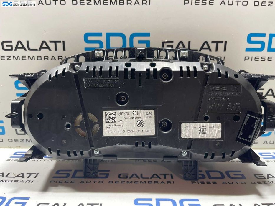 Ceas Ceasuri Cluster Instrumente Bord Volkswagen Golf 7 1.6 2.0 TDI 2013 - 2017 Cod 5G1920931 A2C90279700 [B3052]