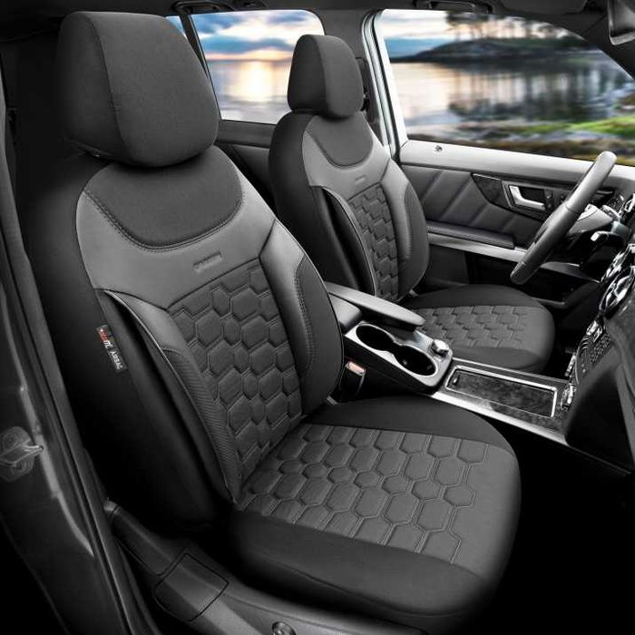 Луксозна тапицерия OTOM Carbon Design черна със сив шев