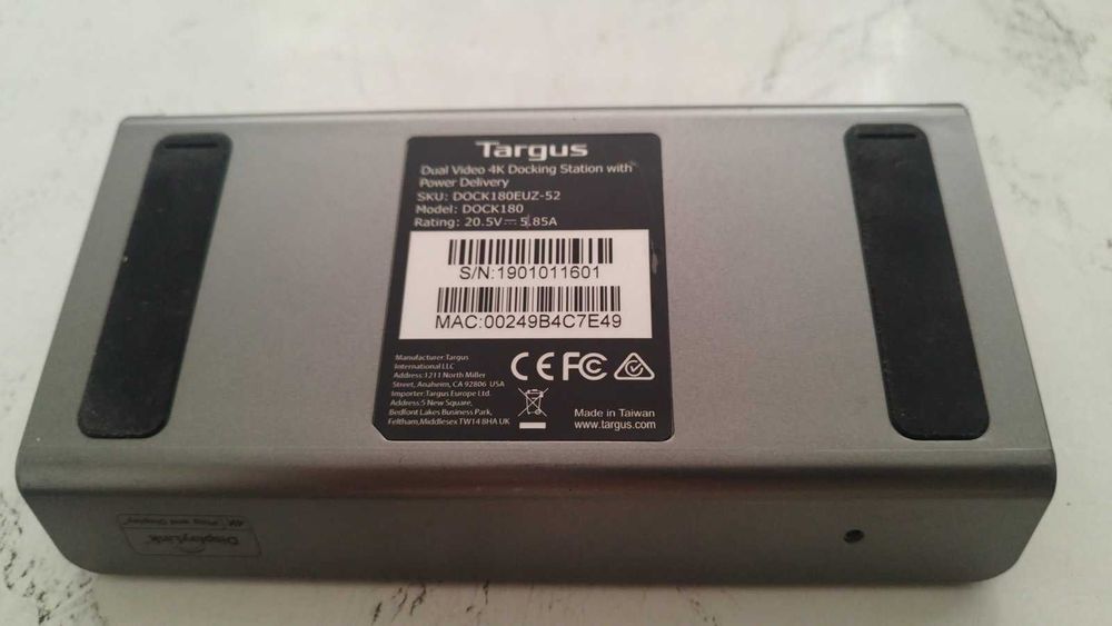 Докинг станция Targus USB-C Dual Video 4K (DOCK180EUZ-52)