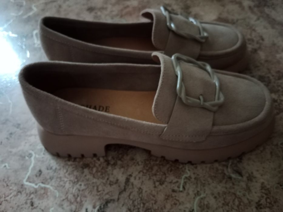 Лоферы замшевые туфли