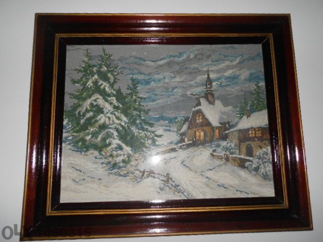 Гоблен ,,Коне в реката " ръчна изработка