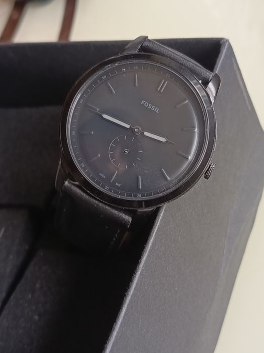 Ceas Fossil Negru La Cutie Model Deosebit