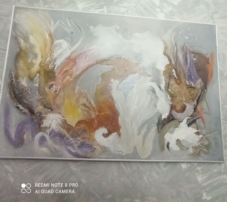 Авторская, настоящая картина, холст, акрил, стильно для интерьерп