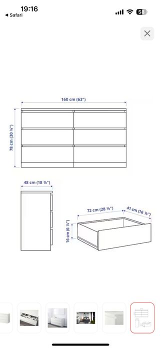 Комод Ikea Мальм