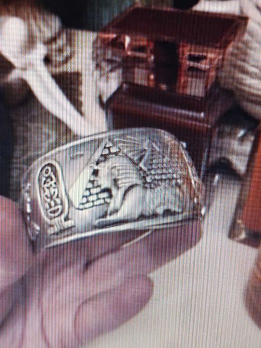 Египет уникална рядка сребърна гривна ръчна изработка