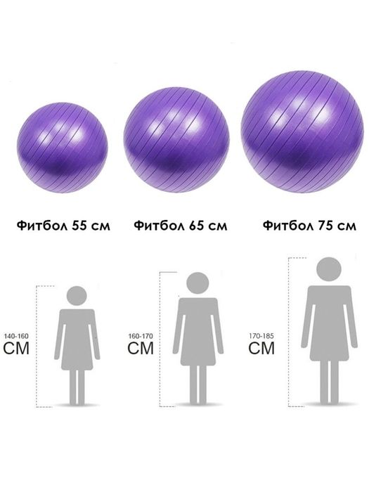 Фитбол гимнастический мяч  с насосом