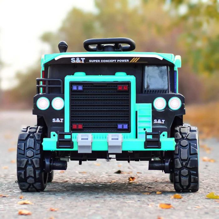 Basculanta electrica, Kinderauto BJDQ818 120W 12V 10Ah, albastru