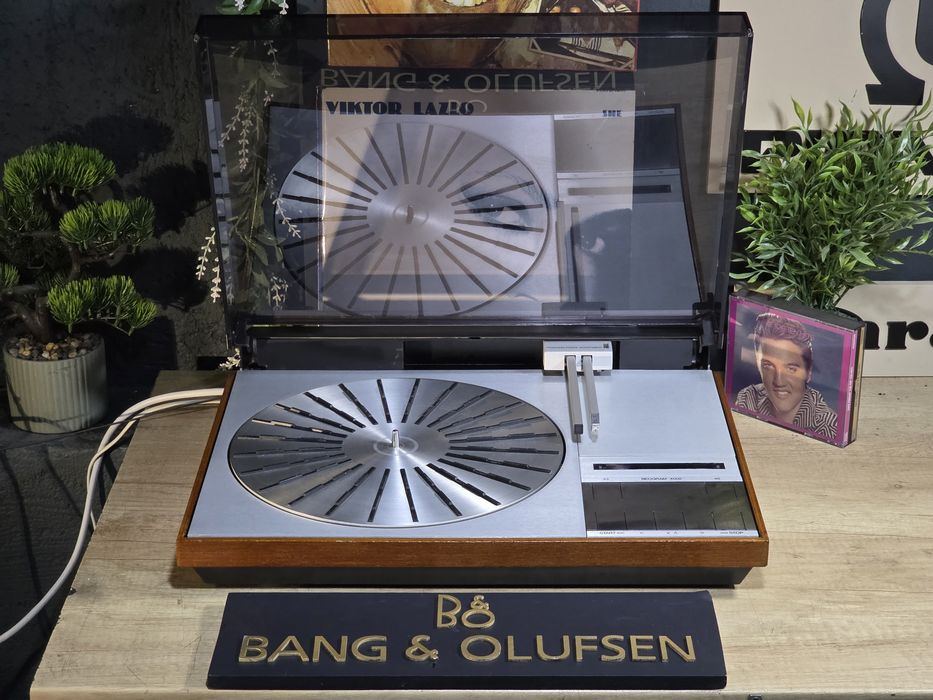 Pick-up BANG & OLUFSEN BEOGRAM 4002, full automatic, hi-end vintage, lemn, aluminiu brut, doza mmc3000