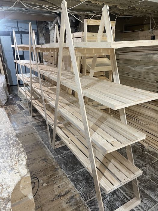 Търговско обурудване, стелаж, етажерка, стълба, щайги