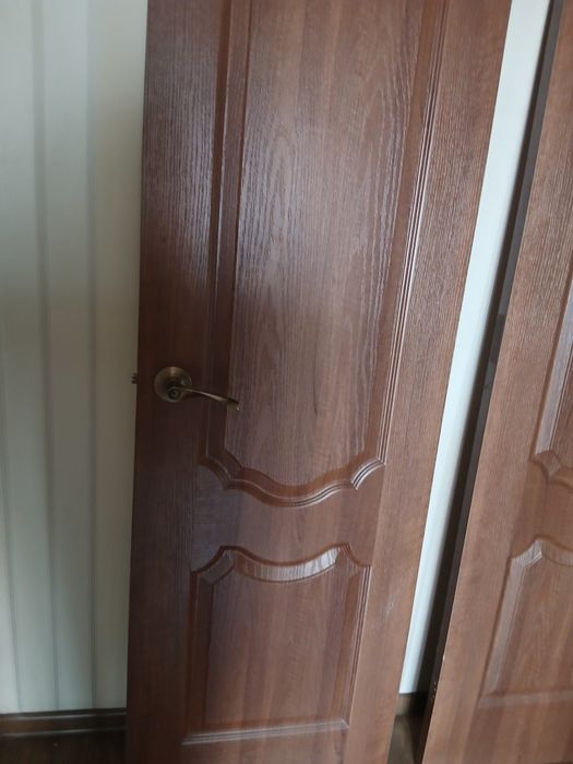 2 двери с ручками только полотна без косяков