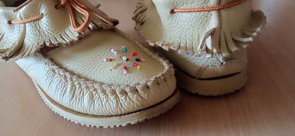 Дамски обувки Ръчно изработени мокасини естествена кожа размер 38