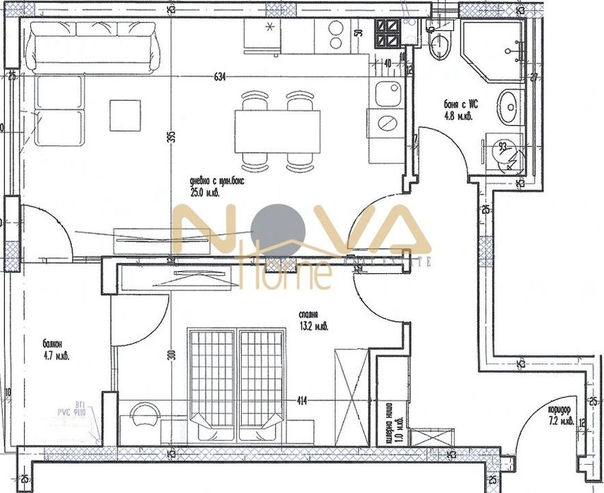Продава се Двустаен апартамент в Варна, Левски - 72 кв.м за 981 €/кв.м - Снимка #7