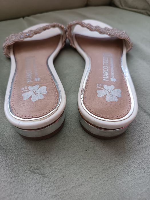 Papuci eleganți femei cu ștrasuri Marco Tozzi