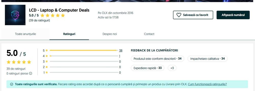 Marfa clasa superioara aspect foarte bun