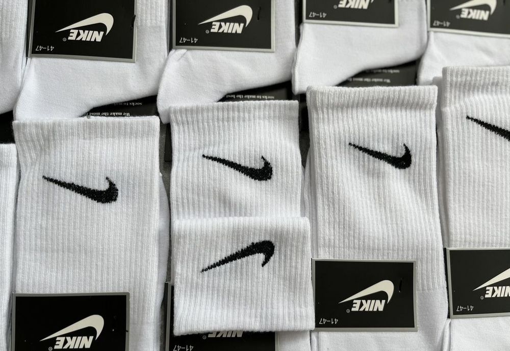 Носки Nike высокие белые 10 пар
