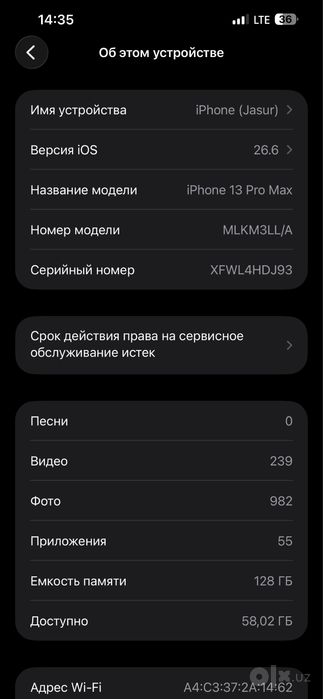Iphone 13 pro max 128gb