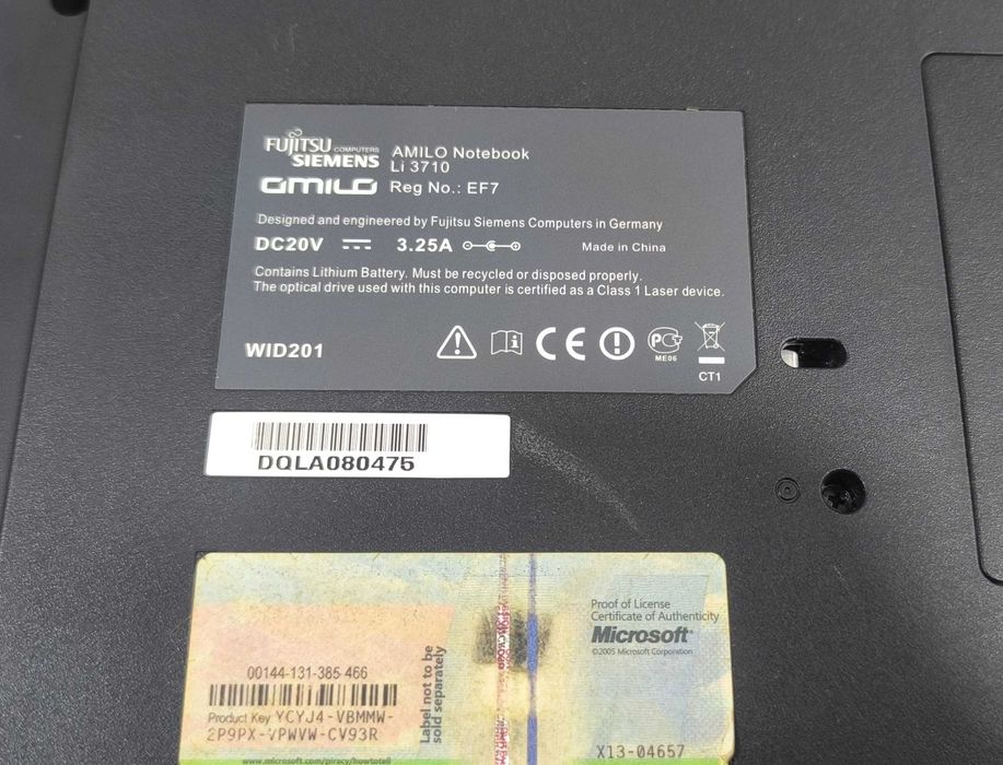 Laptop Dual Core - Fujitsu Siemens Amilo Notebook 3710 - functional, instalat