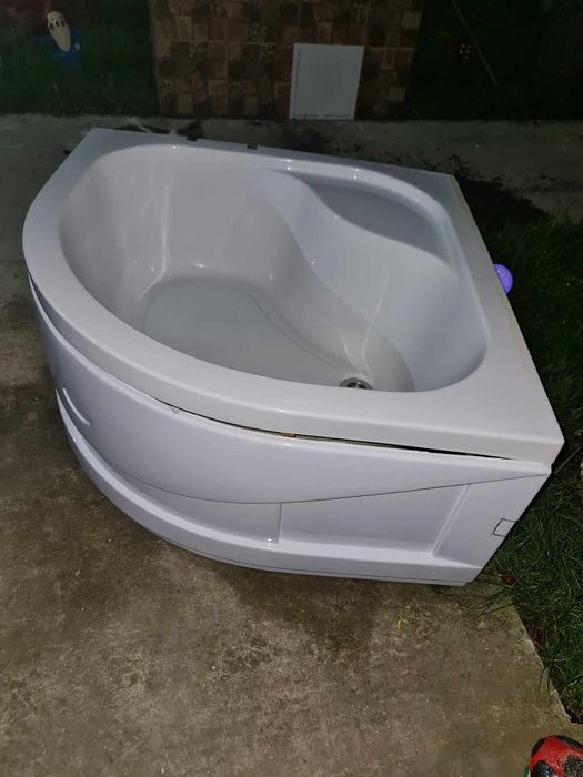 Vând cabina dus + cadita semirotunda ,pe dreapta, cadita inalta, 90 x