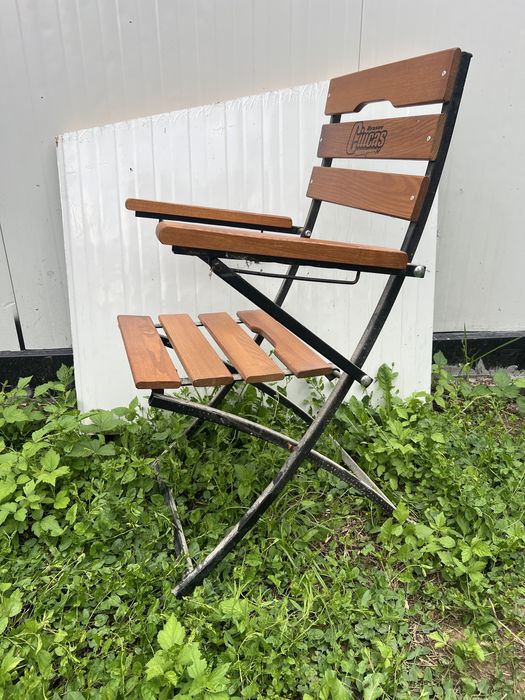 Scaun pliabil metal+lemn