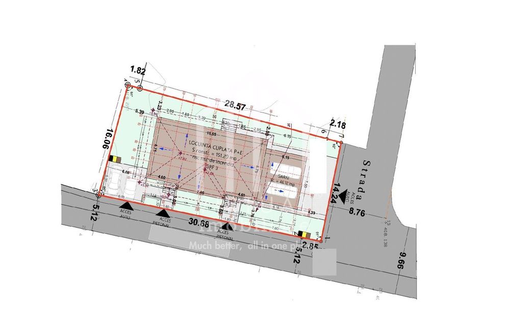 Duplex la rosu cu 4 camere, 117mp utili,  230mp teren, Selimbar