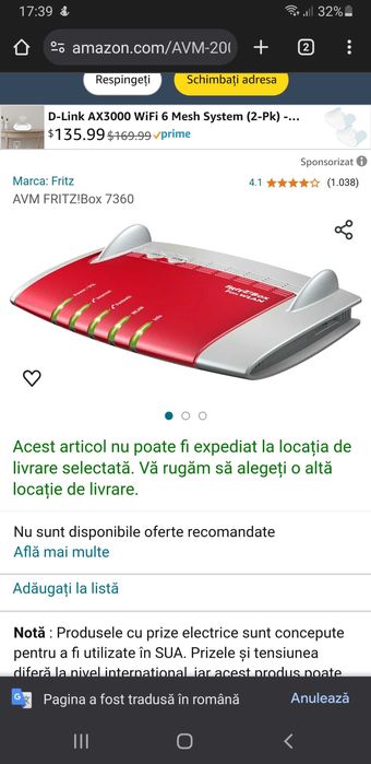 Router FRITZ ! BOX 7360 nou in cutie !!!
