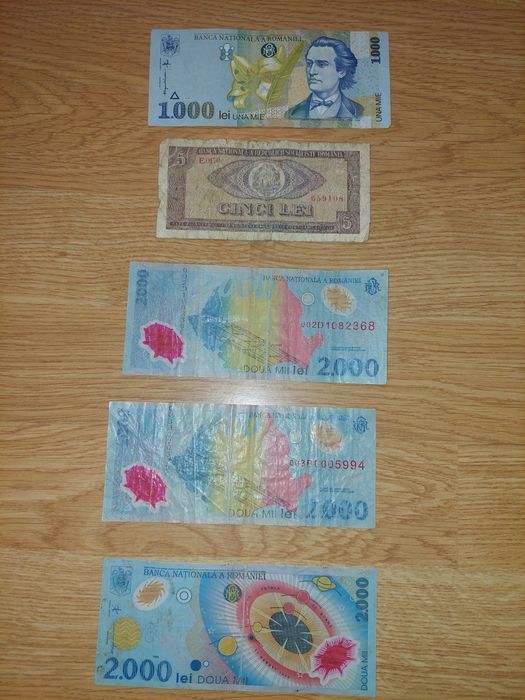Vand  bancnote vechi pentru colectionari (toate cinci, la pachet)