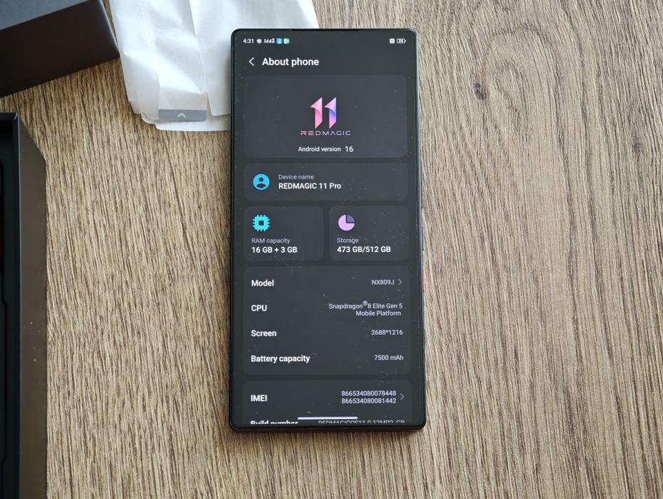 REDMAGIC 11 Pro 16/512 GB – отлично състояние, без следи от употреба