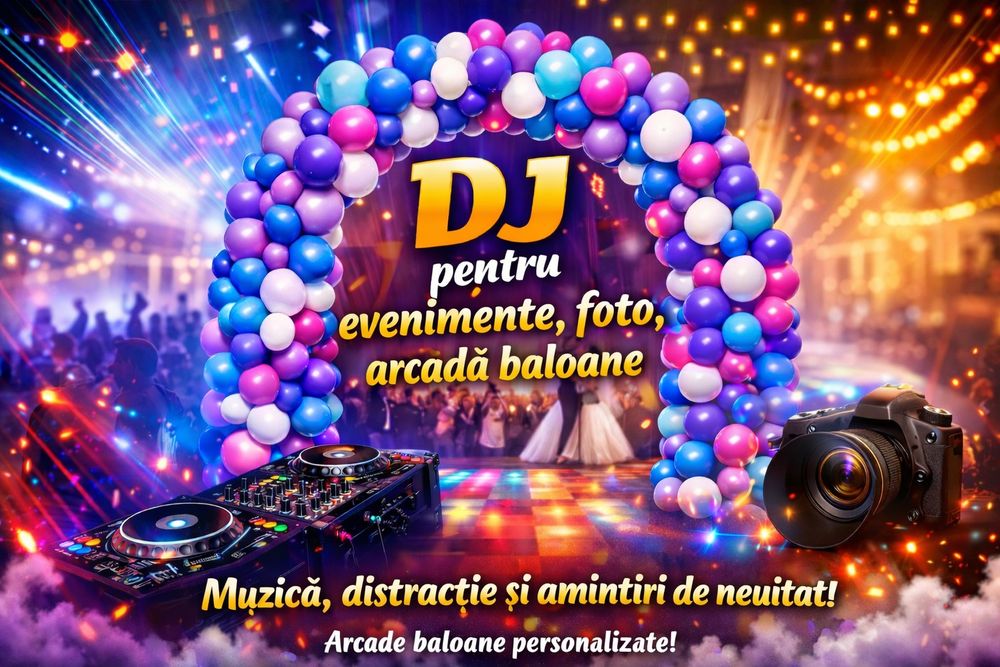 Dj evenimente/ foto/ arcada baloane