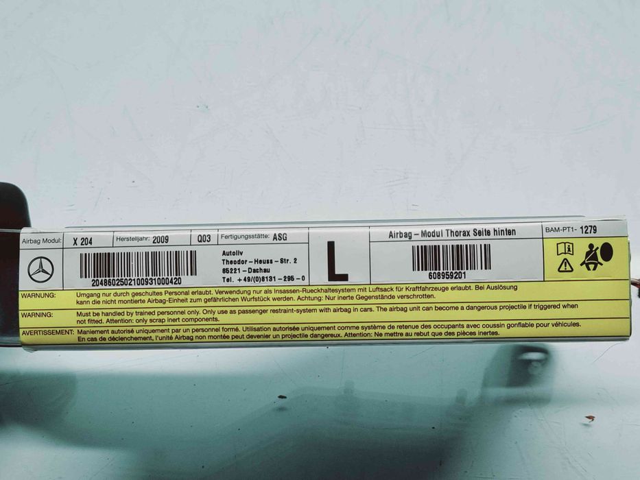 Airbag cortina stanga Mercedes Clasa GLK (X204) [Fabr 2008-prezent]