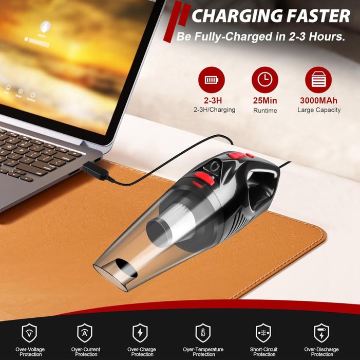 Безжична мини прахосмукачка – мощна и лека, идеална за дом и автомобил